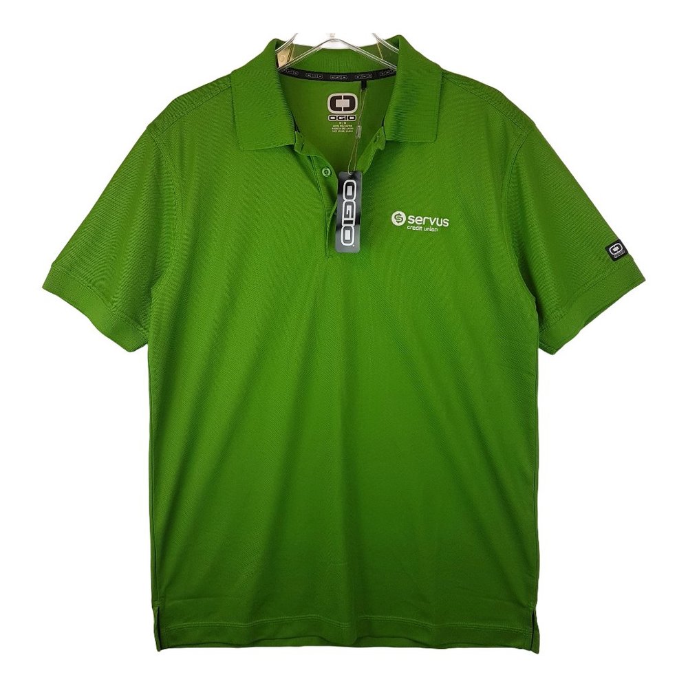 NWT OGIO Golf Shirt Medium US M Servus Credit Union Promotional Polo Green New